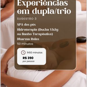 Experiência Dupla 03 - Preço por pessoa